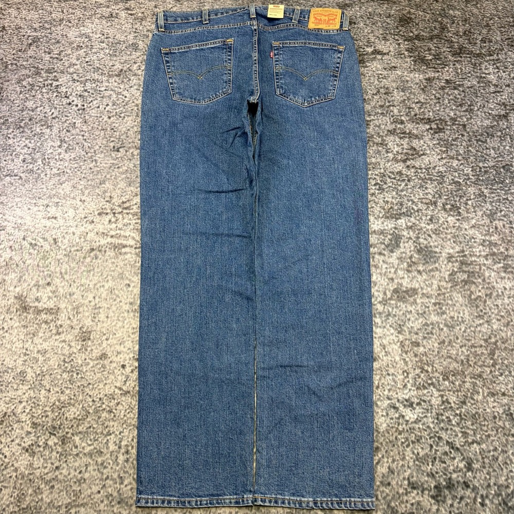 NWT Levi's 559 Relaxed Straight Jeans Mens 38x34 Blue Stretch Denim